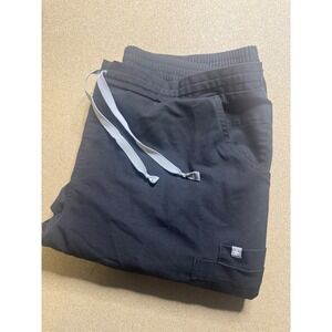 FIGS Technical Collection Black Scrub Pants XL Extra Large‎ Drawstring
